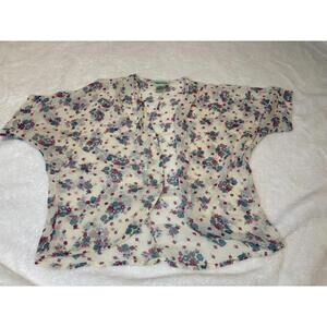 Mia Chica Floral Sheer Blouse, Medium